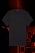 Fred Perry Munich Ringer Men’s T-Shirt Black | TRCWX5430