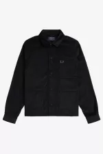 Fred Perry Needlecord Men’s Shirt Black | UHXCI4923