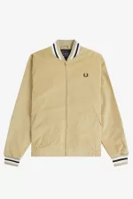 Fred Perry Needlecord Tennis Bomber Men’s Jackets Stone | HYPDT1896