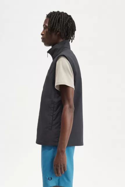 Fred Perry Nylon Men’s Vest Anchor Grey | UJWNT1736