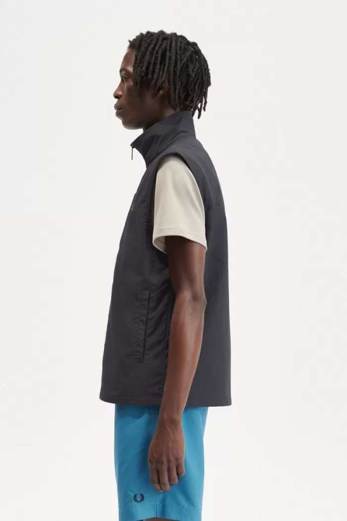 Fred Perry Nylon Men’s Vest Anchor Grey | UJWNT1736