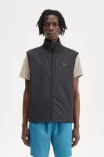 Fred Perry Nylon Men’s Vest Anchor Grey | UJWNT1736