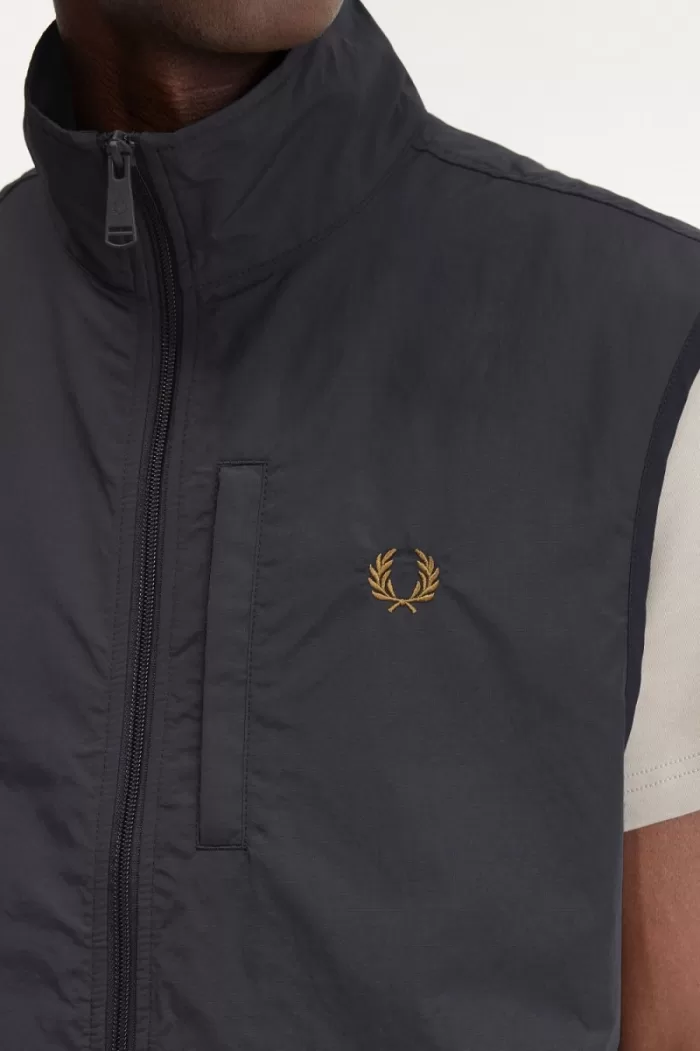 Fred Perry Nylon Men’s Vest Anchor Grey | UJWNT1736