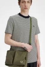 Fred Perry Nylon Pocket Side Men’s Bags Uniform Green Warm Grey | EGLSA6240