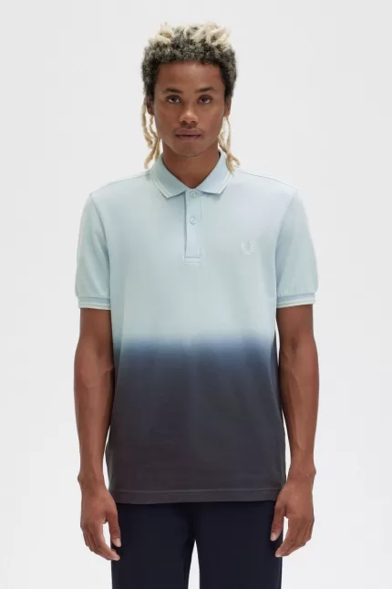 Fred Perry Ombre Men’s Shirt Light Aqua | DOBHR6518