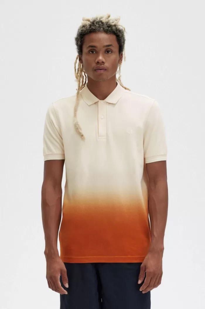 Fred Perry Ombre Men’s Shirt Silky Peach | CPOKE0912