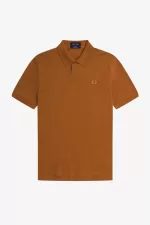 Fred Perry One Button Men’s Polo Shirt Dark Coffee | RALGS7038