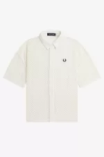 Fred Perry Open-Knit Women’s Shirt Snow White | UGVMT6751