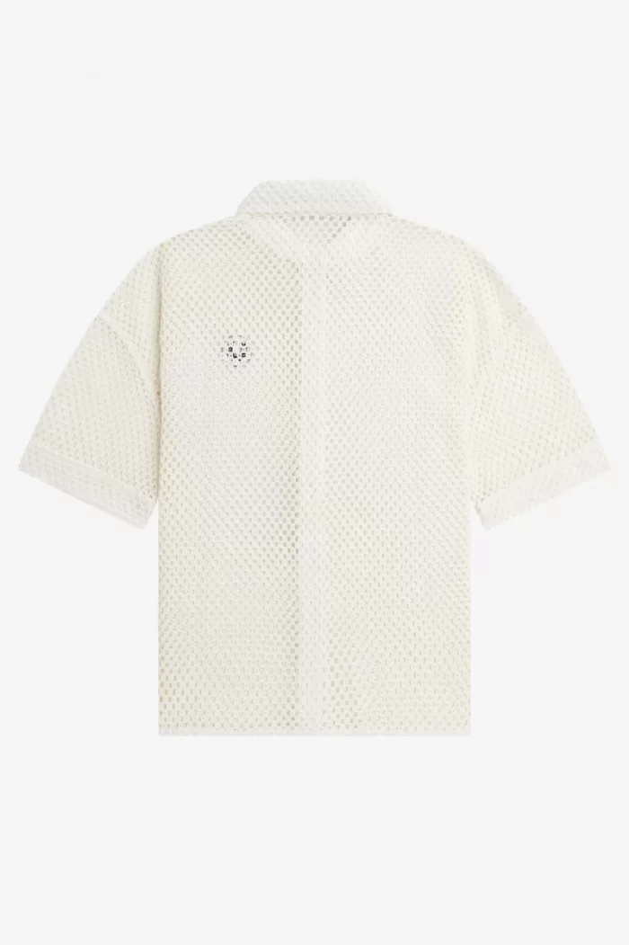 Fred Perry Open-Knit Women’s Shirt Snow White | UGVMT6751