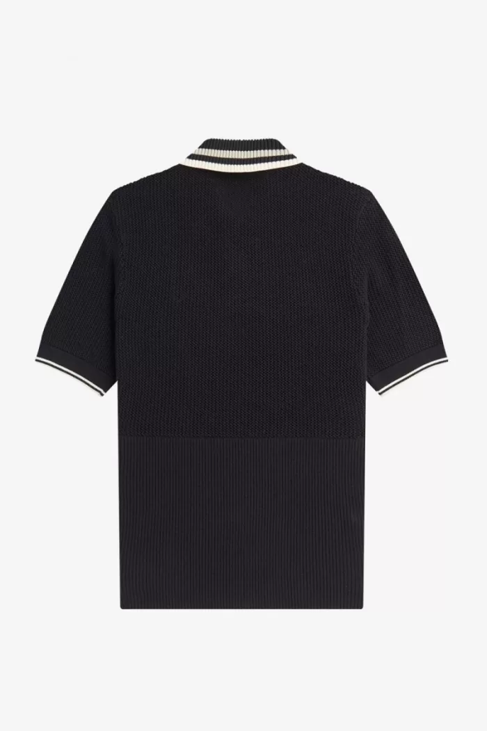 Fred Perry Open-Knitted Women’s Shirt Black | JNCRH0821