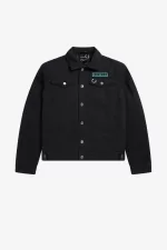 Fred Perry Padded Denim Men’s Jackets Black | VTFIZ4372