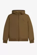 Fred Perry Padded Hooded Brentham Men’s Jackets Brown | LRJGA2139