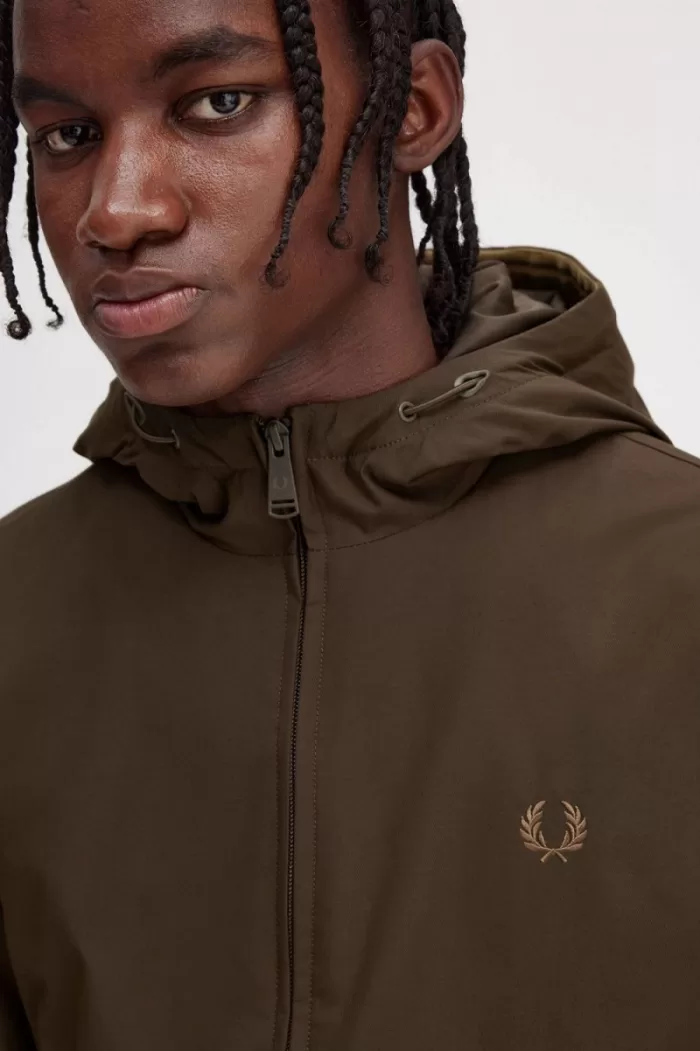 Fred Perry Padded Hooded Brentham Men’s Jackets Burnt Tobacco | RLZFI3789