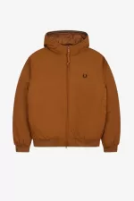 Fred Perry Padded Hooded Brentham Men’s Jackets Dark Coffee | MJPNT9675