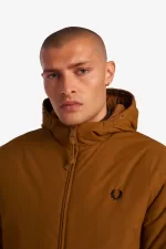 Fred Perry Padded Hooded Brentham Men’s Jackets Dark Coffee | MJPNT9675