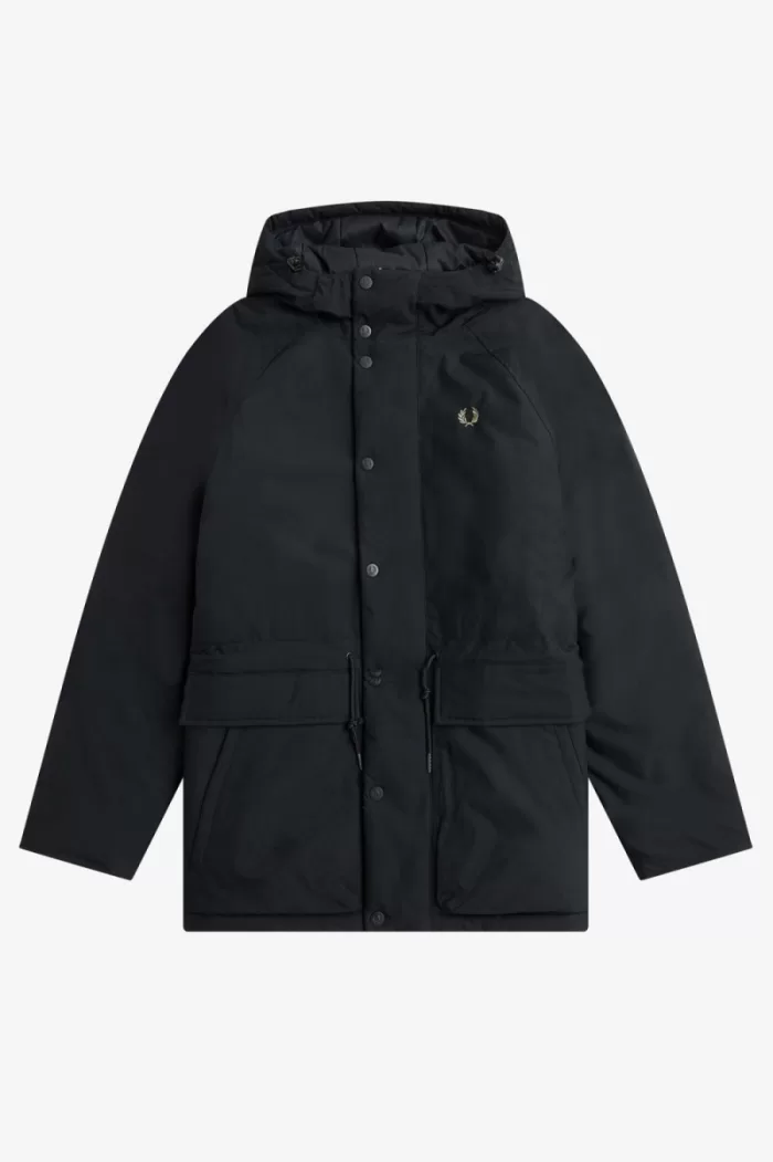 Fred Perry Padded Zip Through Men’s Jackets Black | XBSJE4527