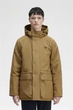 Fred Perry Padded Zip Through Men’s Jackets Brown | ZXTHJ9012