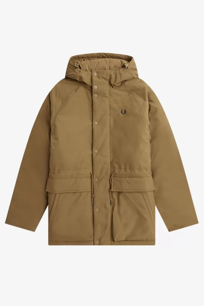 Fred Perry Padded Zip Through Men’s Jackets Brown | ZXTHJ9012