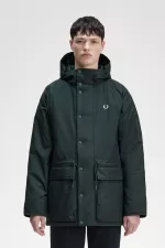 Fred Perry Padded Zip Through Men’s Jackets Night Green | JVBXT3651