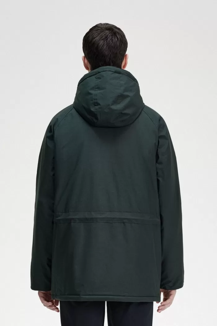 Fred Perry Padded Zip Through Men’s Jackets Night Green | JVBXT3651