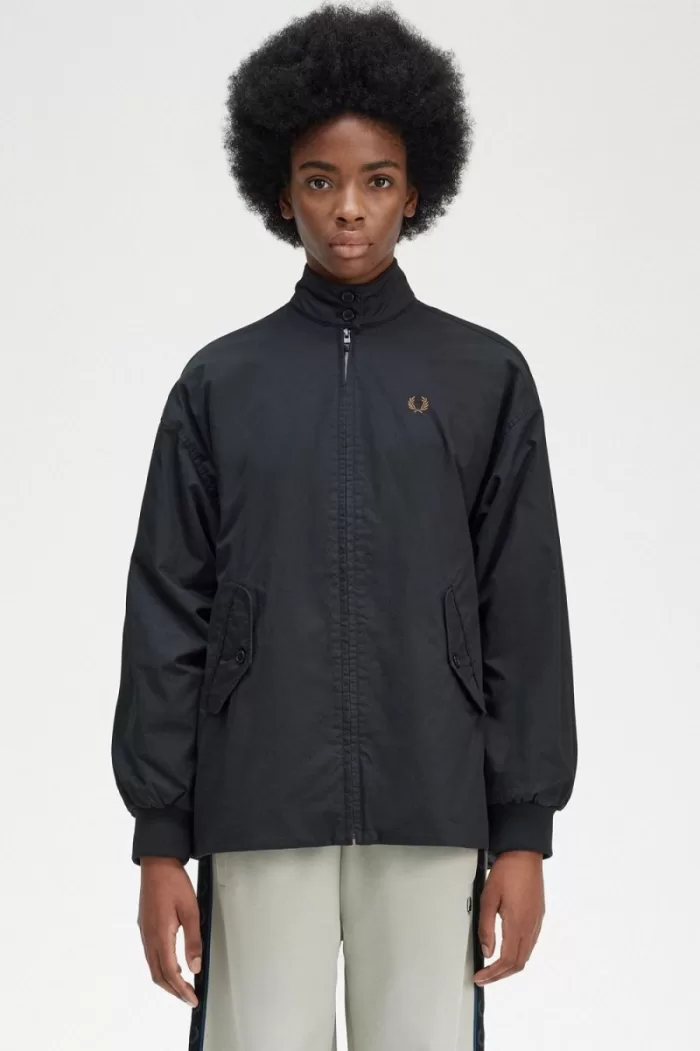 Fred Perry Padded Zip-Through Women’s Jackets Black | YTNVX5391