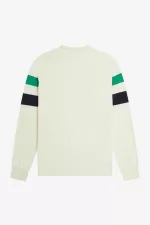 Fred Perry Panelled Sleeve Long Sleeve Men’s T-Shirt Beige | JNARP1234