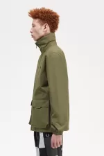 Fred Perry Patch Pocket Zip Through Men’s Jackets Uniform Green | HTPSA1924