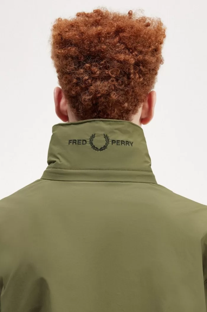 Fred Perry Patch Pocket Zip Through Men’s Jackets Uniform Green | HTPSA1924