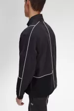 Fred Perry Piped Shell Men’s Jackets Black | CBQUV6194