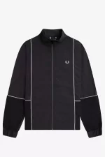 Fred Perry Piped Shell Men’s Jackets Black | CBQUV6194