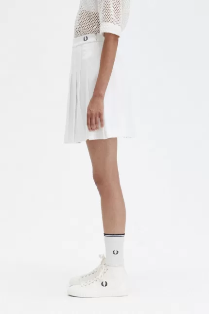 Fred Perry Pleated Tennis Women’s Skirts Snow White | OKNET1760