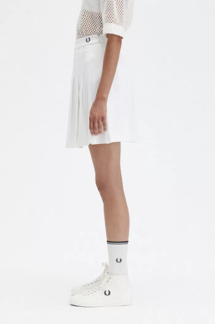 Fred Perry Pleated Tennis Women’s Skirts Snow White | OKNET1760