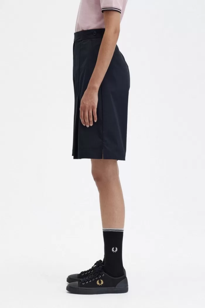 Fred Perry Pleated Women’s Shorts Black | FYVAN7248