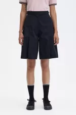 Fred Perry Pleated Women’s Shorts Black | FYVAN7248