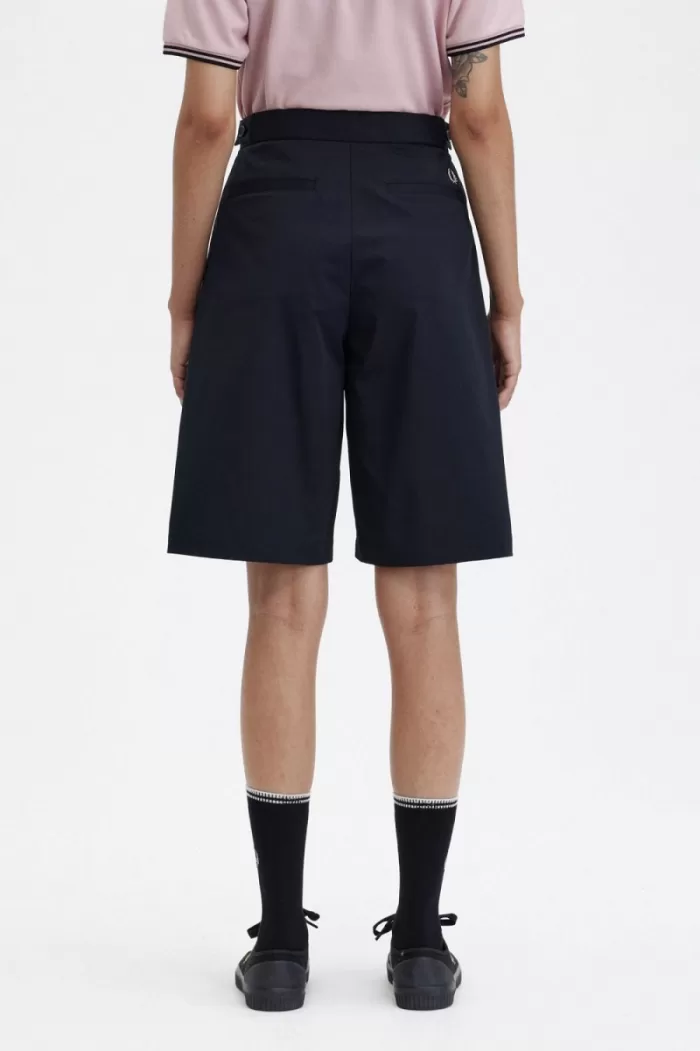 Fred Perry Pleated Women’s Shorts Black | FYVAN7248