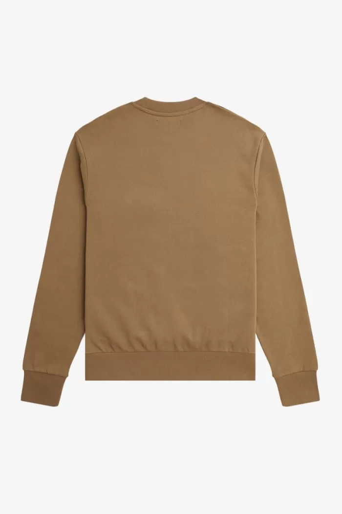 Fred Perry Pocket Detail Crew Neck Men’s Sweatshirts Brown | JBLYK6429