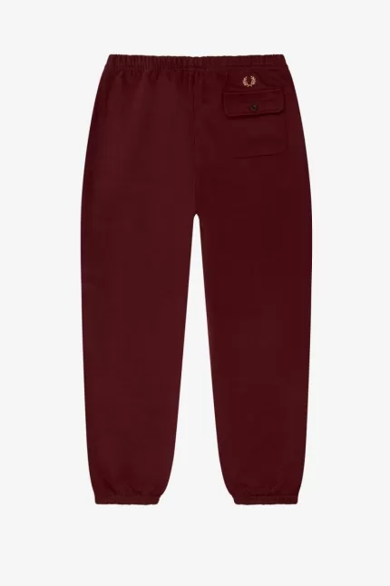 Fred Perry Pocket Detail Sweat Men’s Pants Oxblood | HIPLC6309