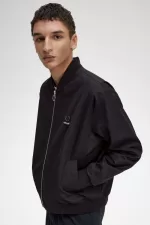 Fred Perry Printed Bomber Men’s Jackets Black | KCHDT3509