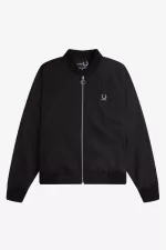 Fred Perry Printed Bomber Men’s Jackets Black | KCHDT3509