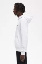 Fred Perry Printed Hooded Sweat Men’s Shirt White | BWFHS8035