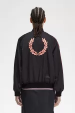 Fred Perry Printed Lining Bomber Women’s Jackets Black | WLCGI7512