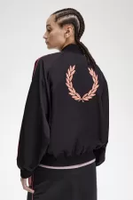 Fred Perry Printed Lining Bomber Women’s Jackets Black | WLCGI7512