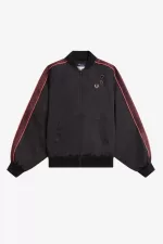 Fred Perry Printed Lining Bomber Women’s Jackets Black | WLCGI7512