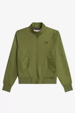 Fred Perry Printed Lining Zip-Through Women’s Jackets Parka Green | ZFINV5279