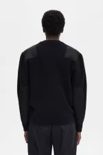 Fred Perry Printed Men’s Jumper Black | VARNT6203