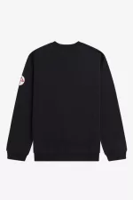 Fred Perry Printed Men’s Sweatshirts Black | AMCXD6098