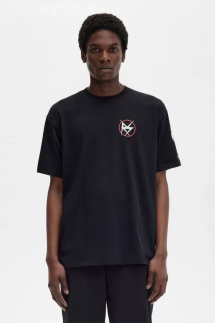 Fred Perry Printed Men’s T-Shirt Black | GDAOF9257