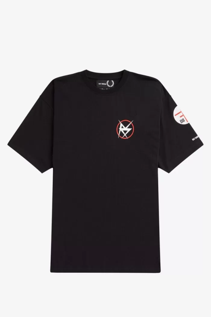 Fred Perry Printed Men’s T-Shirt Black | GDAOF9257