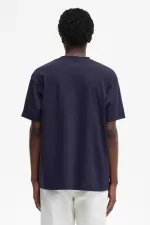 Fred Perry Printed Men’s T-Shirt Navy Blue | DSXTK2693