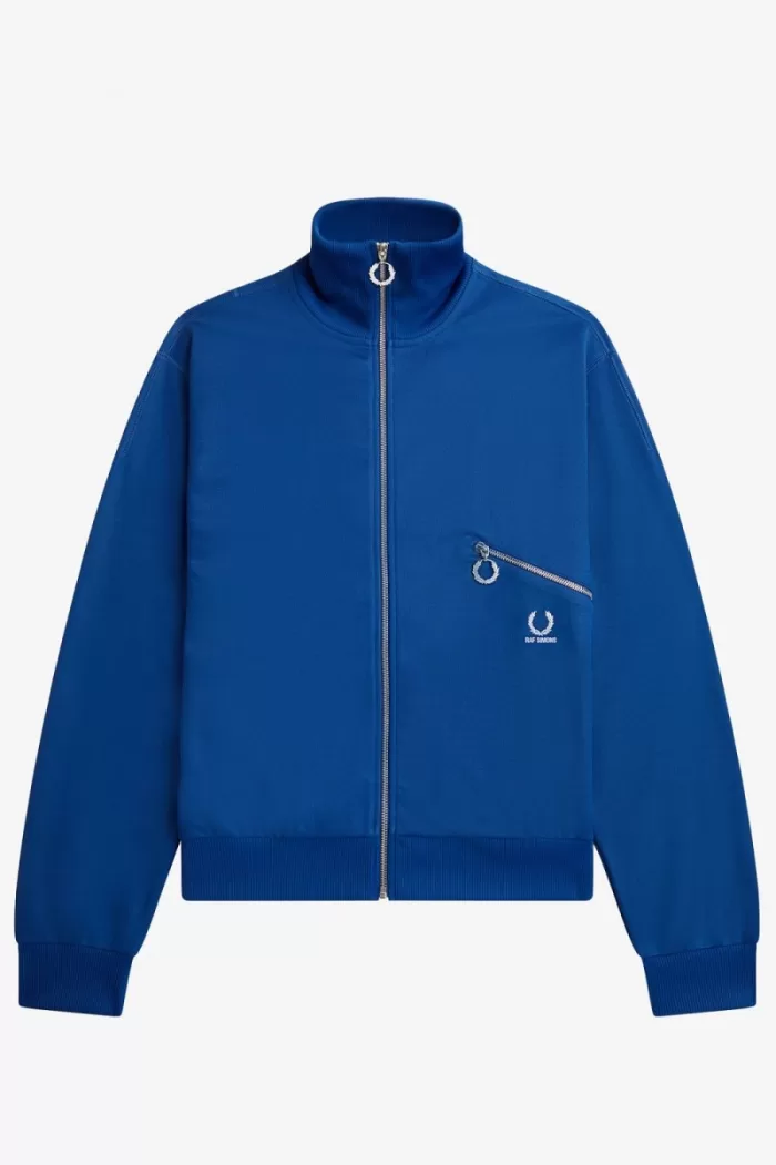 Fred Perry Printed Men’s Track Jackets Royal Blue | INZPG0316